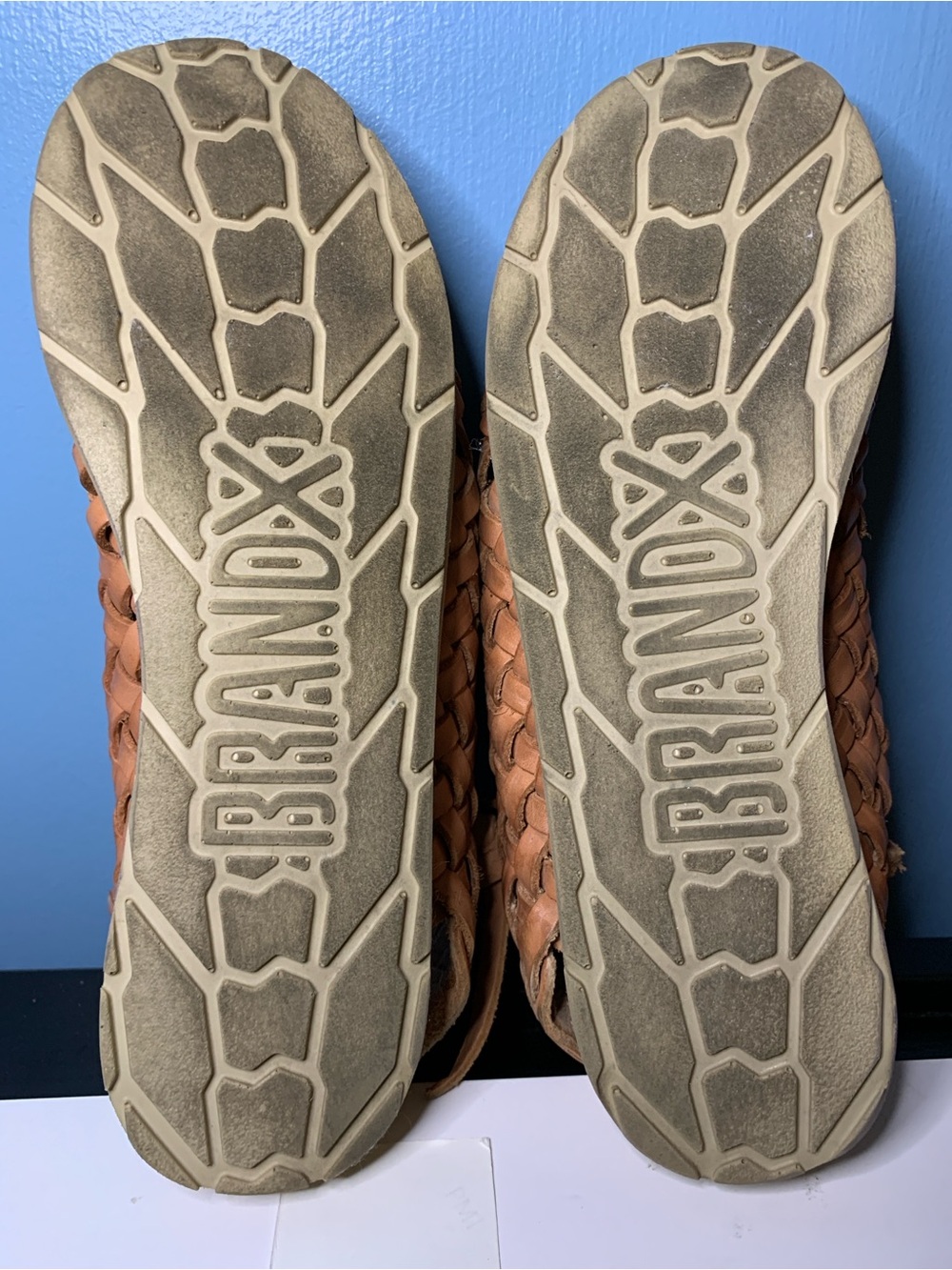 Brand X Woven Women’s Leather Huarache Sandals in Tan - Picture 4 of 5